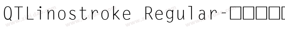 QTLinostroke Regular字体转换